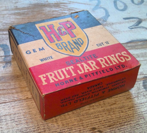 Vintage Horne & Pitfield Ltd. Alberta - Fruit Jar Rings Box - Circa 1950s. for sale