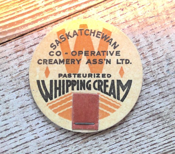 Vintage Saskatchewan Co-operative Creamery Association Milk Cap for sale