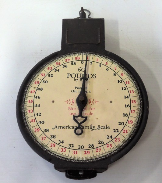 Vintage American Family Scale - 60LB Hanging Scale for sale