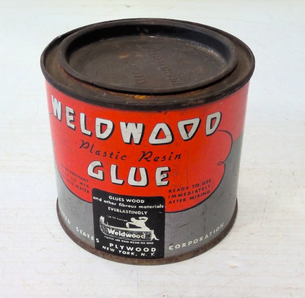 Vintage Weldwood Glue 8 Oz. Tin - New York. for sale