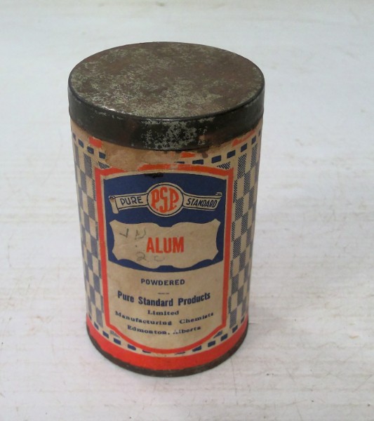 Vintage Pure Standard Product Edmonton Alberta Alum Tin for sale