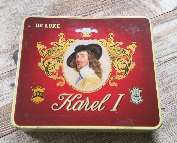 Vintage Karel I De Lux 20 Cigars Tobacco Tin for sale