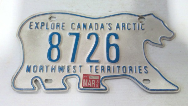 1988 Northwest Territories License for sale