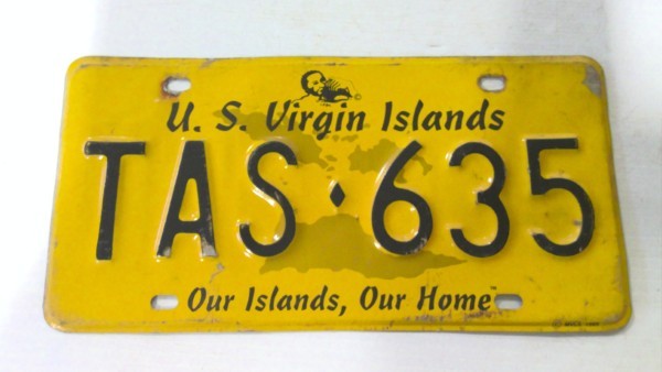 Vintage U.S. Virgin Islands License Plate for sale