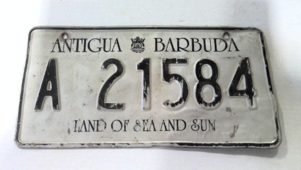 Vintage Antigua Barbuda License Plate for sale