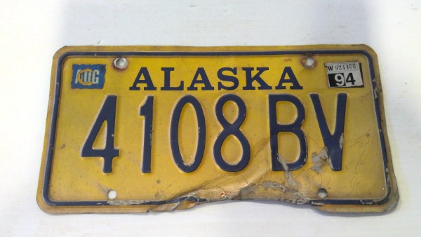 Vintage 1994 Alaska License Plate for sale