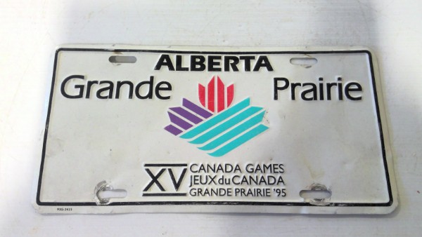 Vintage 1995 Canada Games Grande Prairie License Plate for sale