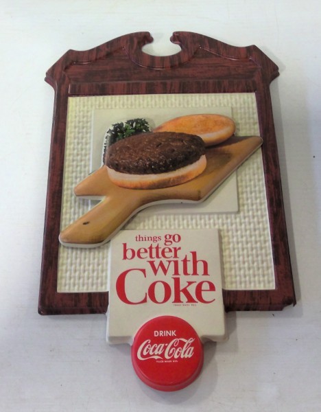 Vintage Coca-Cola Vacuform Plastic Sign - Rare! for sale