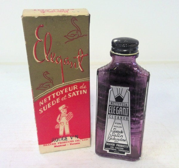 Antique Beaver Product Co. Satin & Suede Cleaner Bottle with box for sale