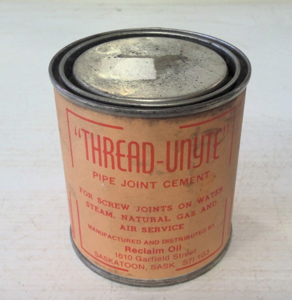 Vintage Thread Unyte Pipe Joint Cement - Reclaim Oil Saskatoon Saskatchewan for sale