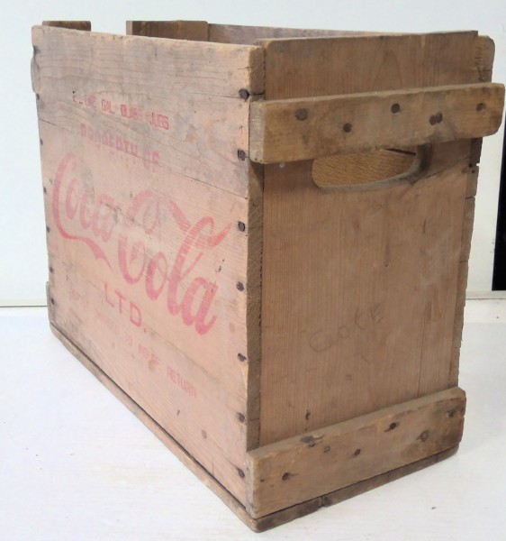 Vintage Coca-Cola Wood Crate - Unique Modified Size for sale