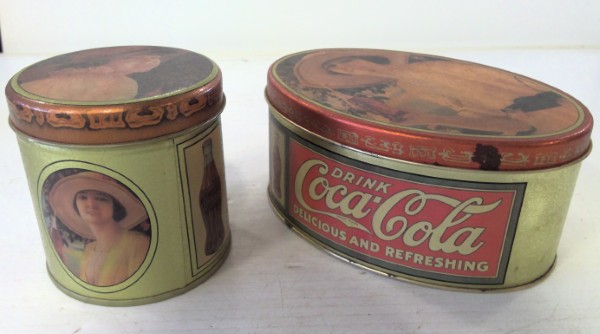 Lot of 2 Vintage Coca-Cola 1984 Collector Tins. for sale