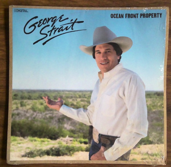 Vintage George Strait Ocean Front Property Vinyl Record - 1987 for sale
