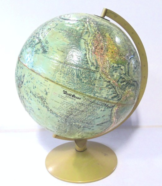 Vintage Replogle 12in. World Ocean Series Globe - Topographical for sale